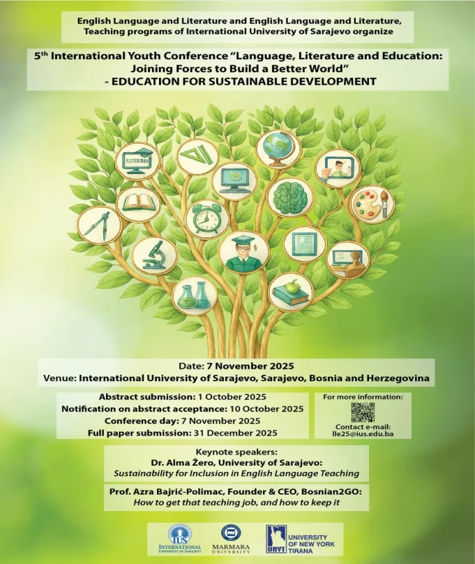 5th International Youth Conference “Language, Literature and Education: Joining Forces to Build a Better World” - EDUCATION FOR SUSTAINABLE DEVELOPMENT